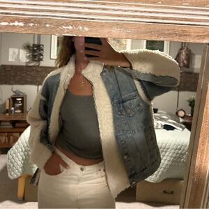 BLANKNYC - DENIM SHERPA JACKET - SIZE SMALL